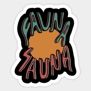 Fauna Sauna front and back Sticker